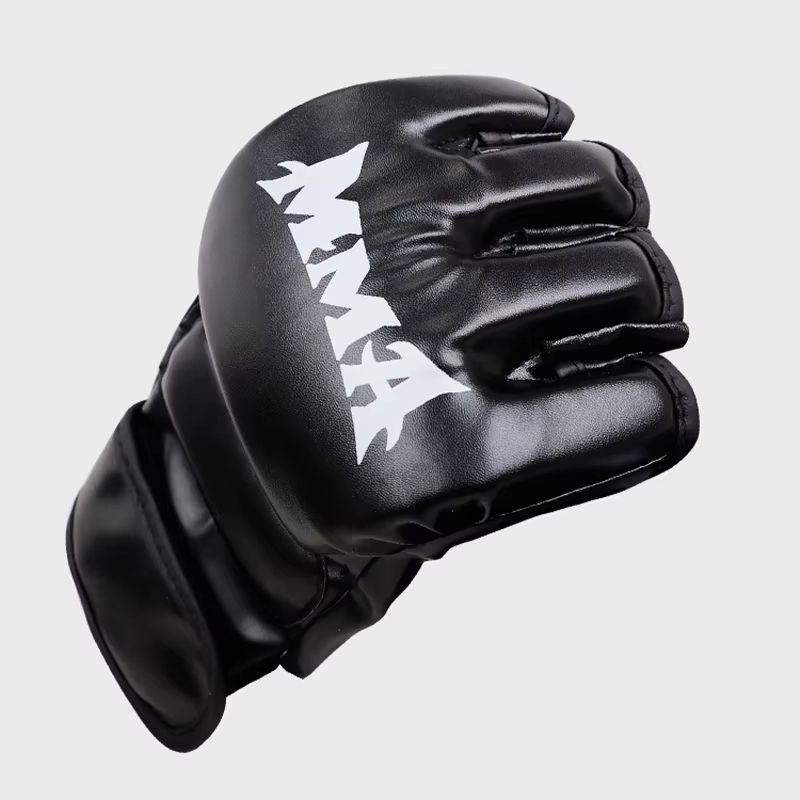 Professional HalfFinger Boxing Training Gloves  Leather Padded Gloves For Sandbag MMA  Sanda Practi 3