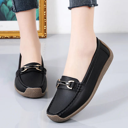 Luxury Designer Women Shoes Leather Loafers Slip On Flat Moccasins  Fashion Sneakers For Women 2