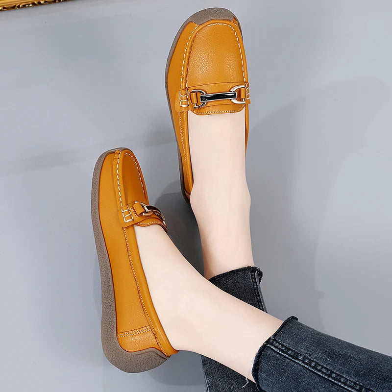 Luxury Designer Women Shoes Leather Loafers Slip On Flat Moccasins  Fashion Sneakers For Women 3