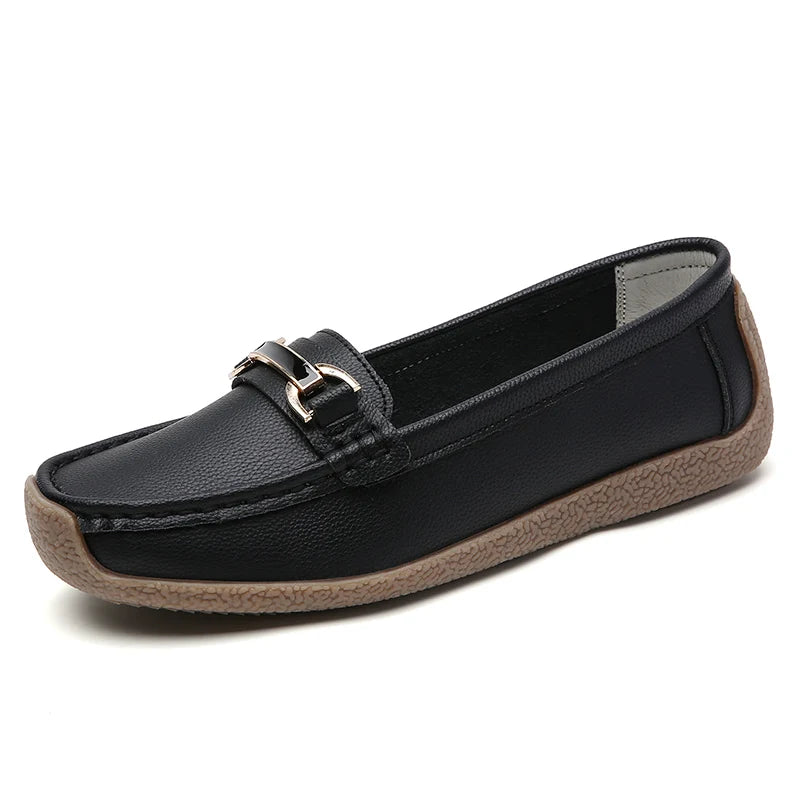 Luxury Designer Women Shoes Leather Loafers Slip On Flat Moccasins  Fashion Sneakers For Women 6