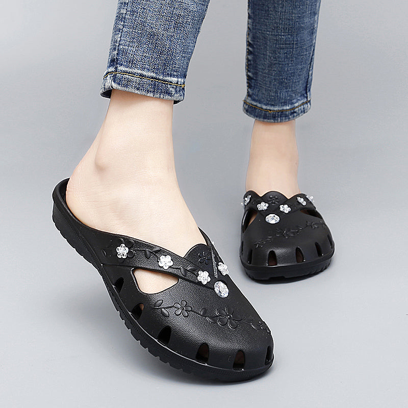 Womens Casual Clogs Breathable Summer Beach Sandals Valentine Slippers Slip On Flip Flops Lightweig 6