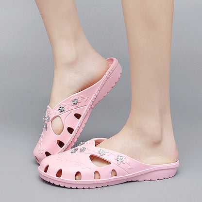 Womens Casual Clogs, Breathable Summer Beach Sandals, Valentine Slippers, Slip On Flip Flops, Lightweight Home Shoes