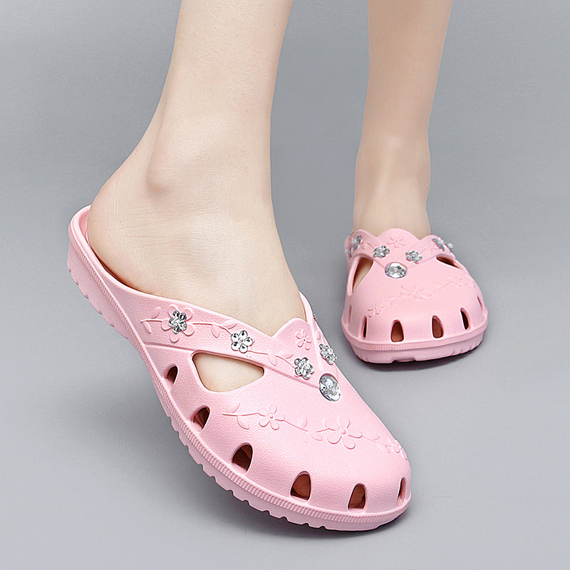 Womens Casual Clogs Breathable Summer Beach Sandals Valentine Slippers Slip On Flip Flops Lightweig 8