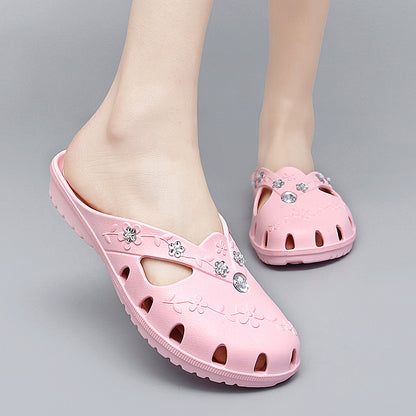 Womens Casual Clogs Breathable Summer Beach Sandals Valentine Slippers Slip On Flip Flops Lightweig 8