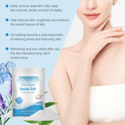 Luxury Bath Salt, Spa Quality Exfoliating Scrub, Dead Skin Removal, Soothing Moisturizing Body Wash, Improve Skin Rough