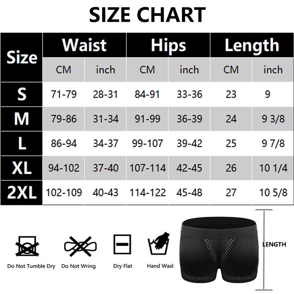 Mens Removable Buttocks Body Shaper Shorts  Hip Lift Boxer Briefs With Breathable QuickDrying Suppo 1