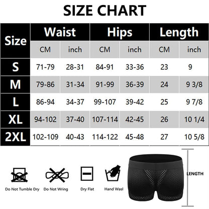 Mens Removable Buttocks Body Shaper Shorts  Hip Lift Boxer Briefs With Breathable QuickDrying Suppo 1