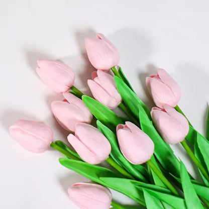 Artificial Tulip Bouquet  Real Touch Fake Flowers For Home Wedding  Party Decorations 135 Pcs 9