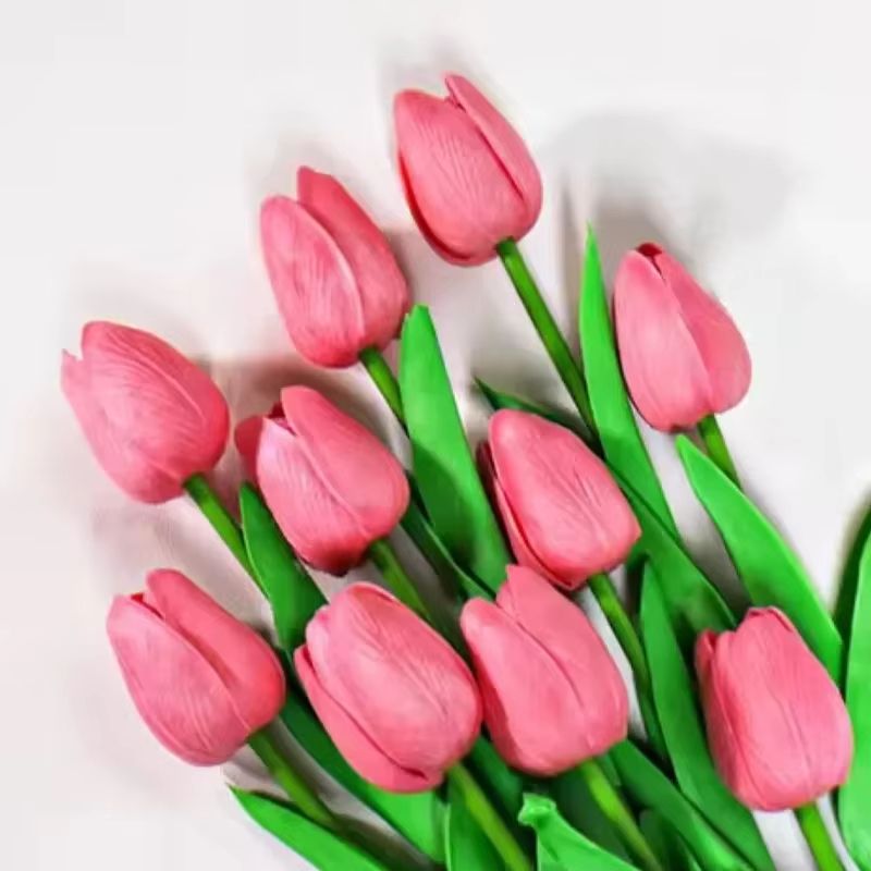 Artificial Tulip Bouquet  Real Touch Fake Flowers For Home Wedding  Party Decorations 135 Pcs 13