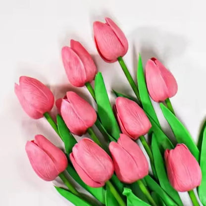 Artificial Tulip Bouquet  Real Touch Fake Flowers For Home Wedding  Party Decorations 135 Pcs 13