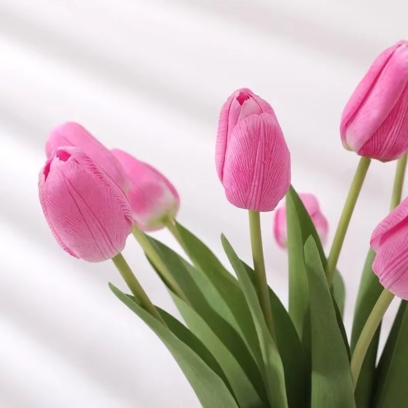 Artificial Tulip Bouquet  Real Touch Fake Flowers For Home Wedding  Party Decorations 135 Pcs 4