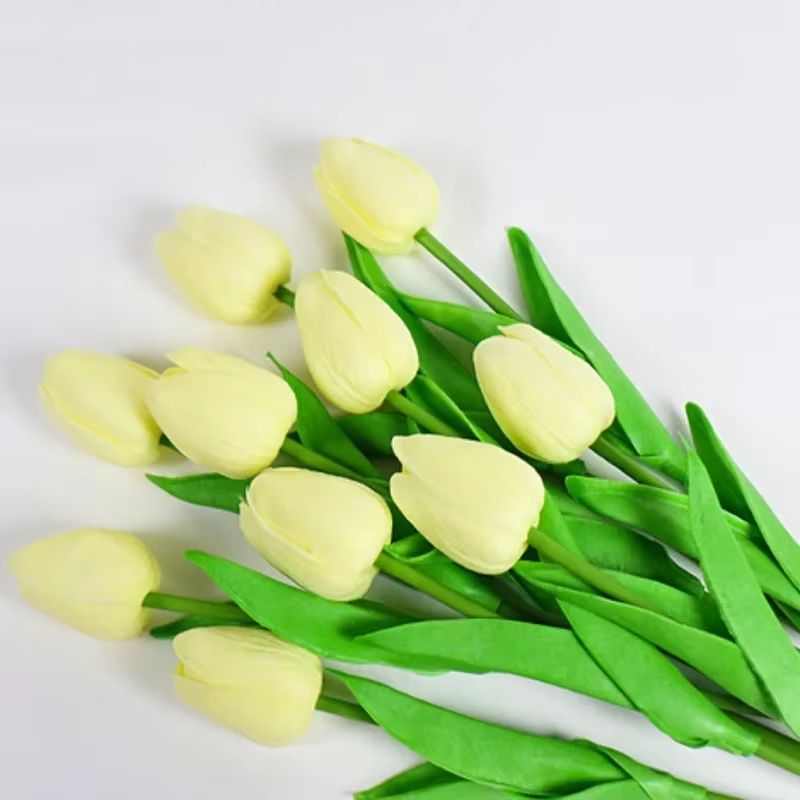 Artificial Tulip Bouquet  Real Touch Fake Flowers For Home Wedding  Party Decorations 135 Pcs 6