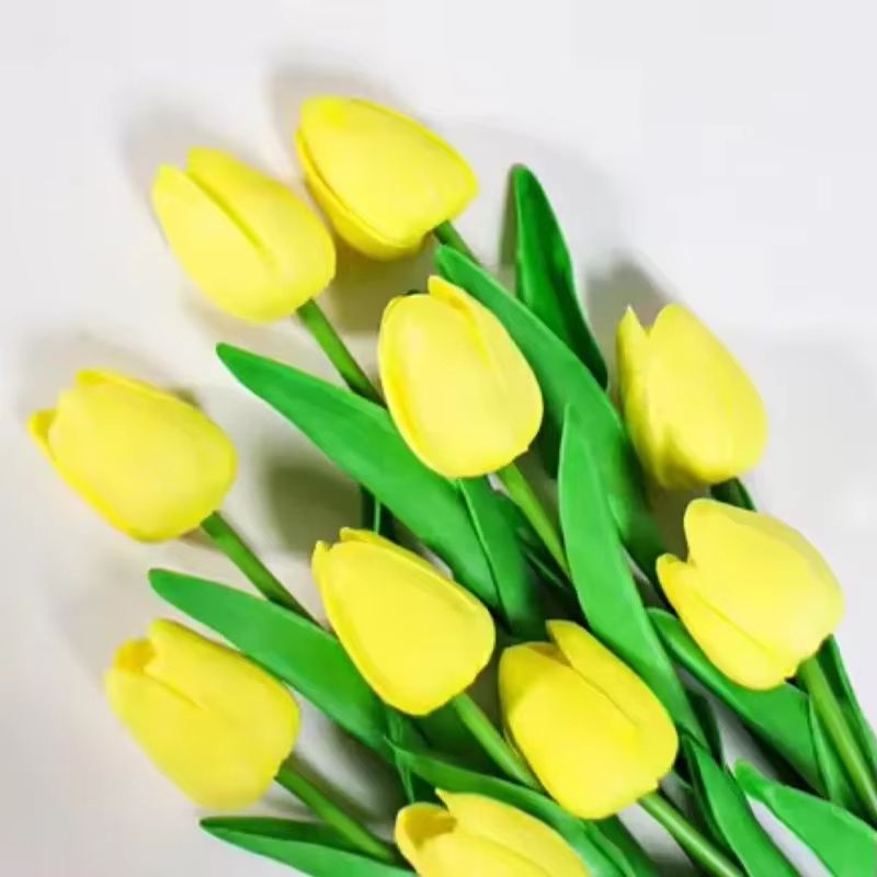 Artificial Tulip Bouquet  Real Touch Fake Flowers For Home Wedding  Party Decorations 135 Pcs 8
