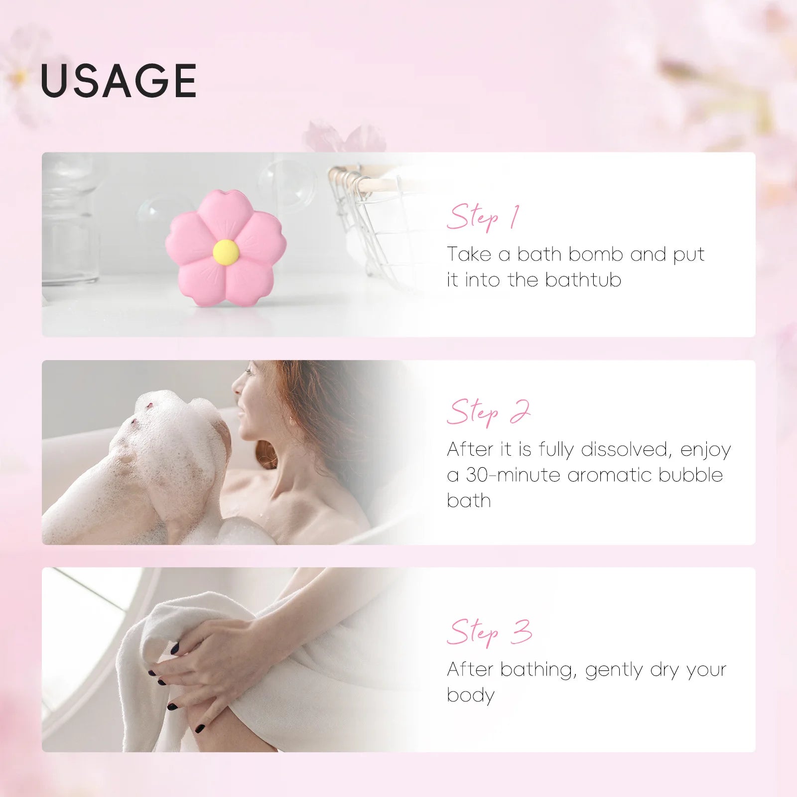 LAIKOU Aromatherapy SPA Bath Bombs, Body Stress Relief, Exfoliating Moisturizing Fragrances, Skin Care Salt Ball