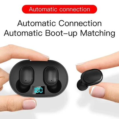 TWS Bluetooth Headset Wireless Earbuds, E6S Wireless Bluetooth Earphones, Noise Cancelling Earphones with Microphone