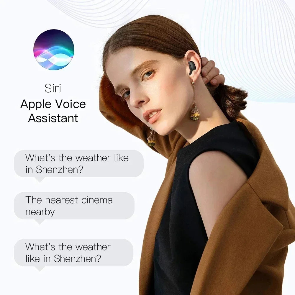 TWS Bluetooth Headset Wireless Earbuds, E6S Wireless Bluetooth Earphones, Noise Cancelling Earphones with Microphone