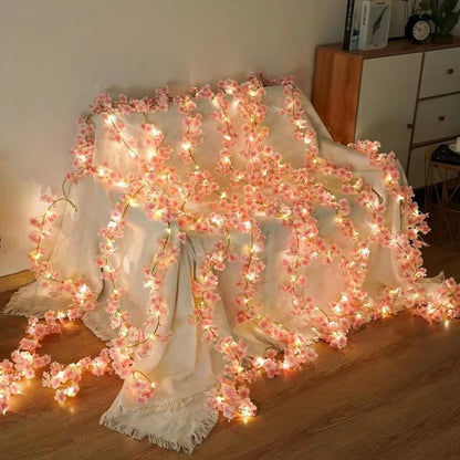180cm Artificial Sakura Flower Vine  Realistic Cherry Blossom Garland For Wedding Party Home  Garde 1