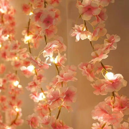 180cm Artificial Sakura Flower Vine  Realistic Cherry Blossom Garland For Wedding Party Home  Garde 2