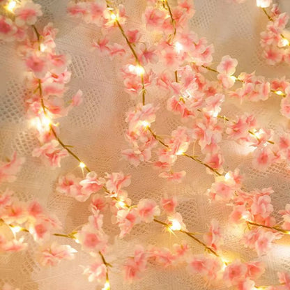 180cm Artificial Sakura Flower Vine  Realistic Cherry Blossom Garland For Wedding Party Home  Garde 5