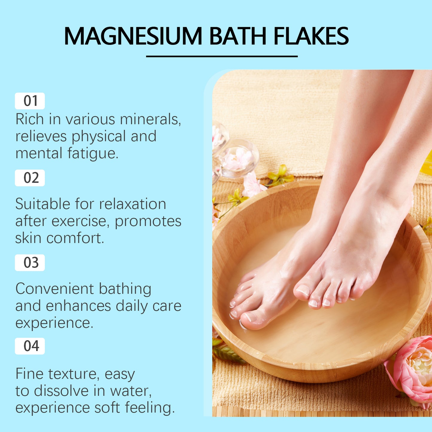 Premium Magnesium Bath Salt Tablets, For Dead Skin Removal, Body Exfoliation, Relieve Fatigue, Luxury Spa And Cleaning