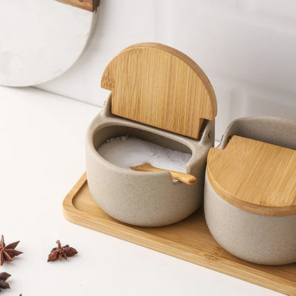 Pottery Seasoning Jar With Lid Household Salt Jar Sugar Bowl And Olive Oil Bottle For Complete Kitc 3