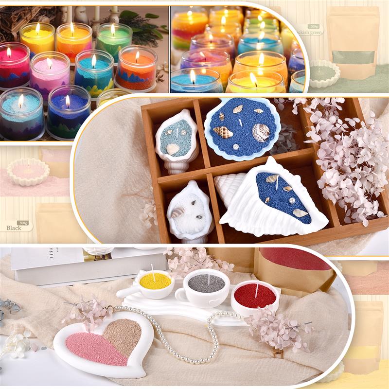 Colorful Granular Pearl Wax, DIY Candle Making Materials, Handmade Sand Painting Wax For Colour Sand Crafts