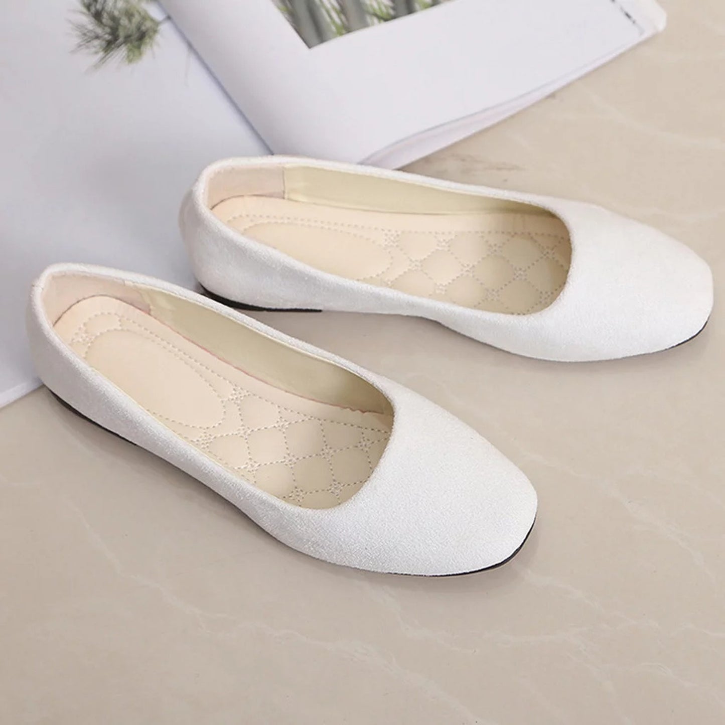 Spring Summer Women Flat Shoes Sandals Casual Ballerina Solid Color Comfort Flats Shallow Heel Fema 5