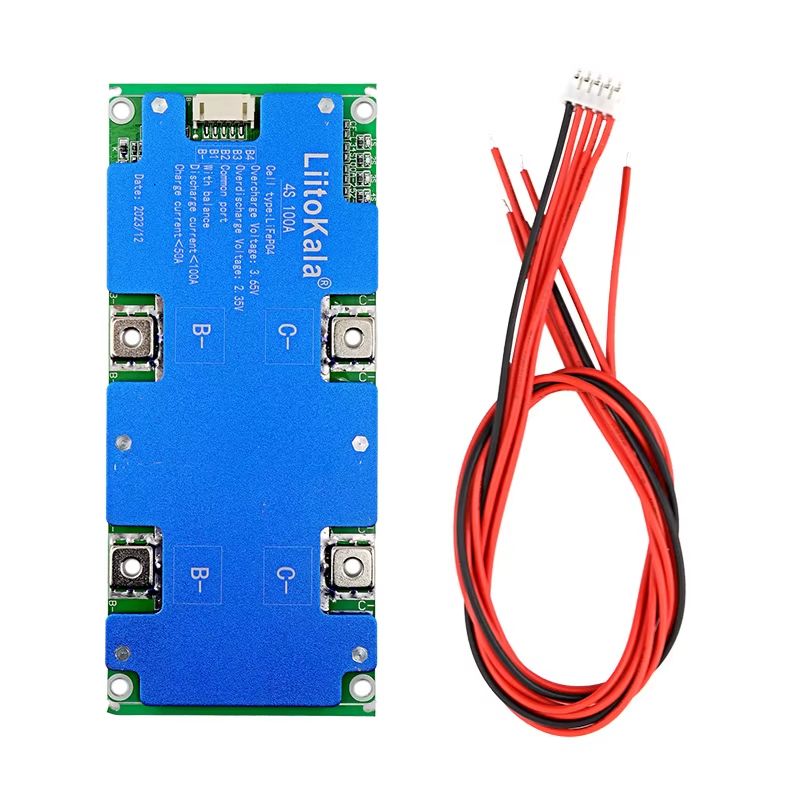 LiitoKala 4S 12V 100A BMS  LiFePO4 Lithium Battery Protection Board With Balanced Charging 2