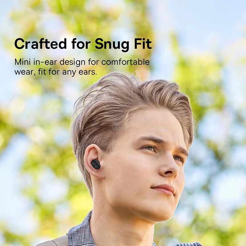 Baseus EZ10 Wireless Headphone Bluetooth 5.3, TWS Earphone Fast Charge, Mini In Ear Earbuds Sports Headset