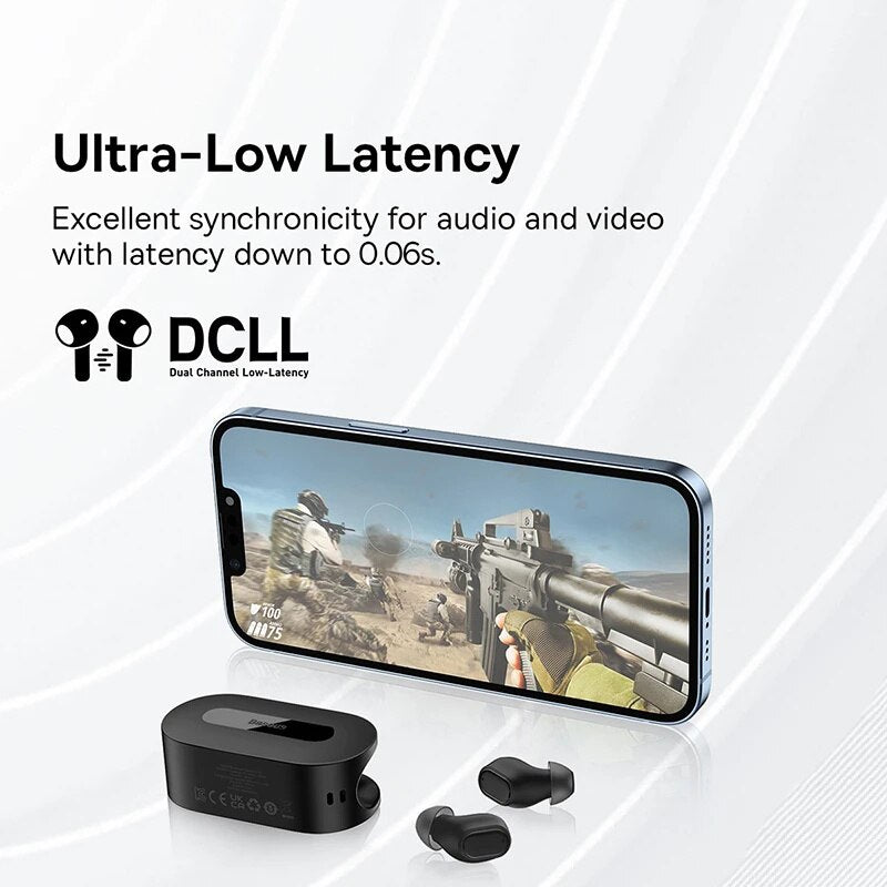 Baseus EZ10 Wireless Headphone Bluetooth 5.3, TWS Earphone Fast Charge, Mini In Ear Earbuds Sports Headset