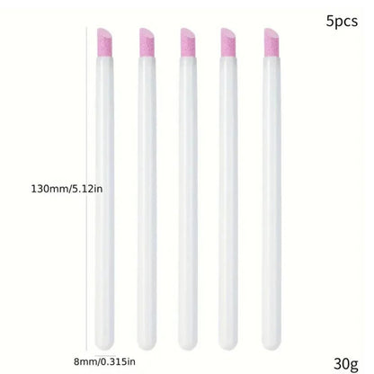Ultra Thin Pink Nail Art Liner Brushes Set 5 Pcs 17