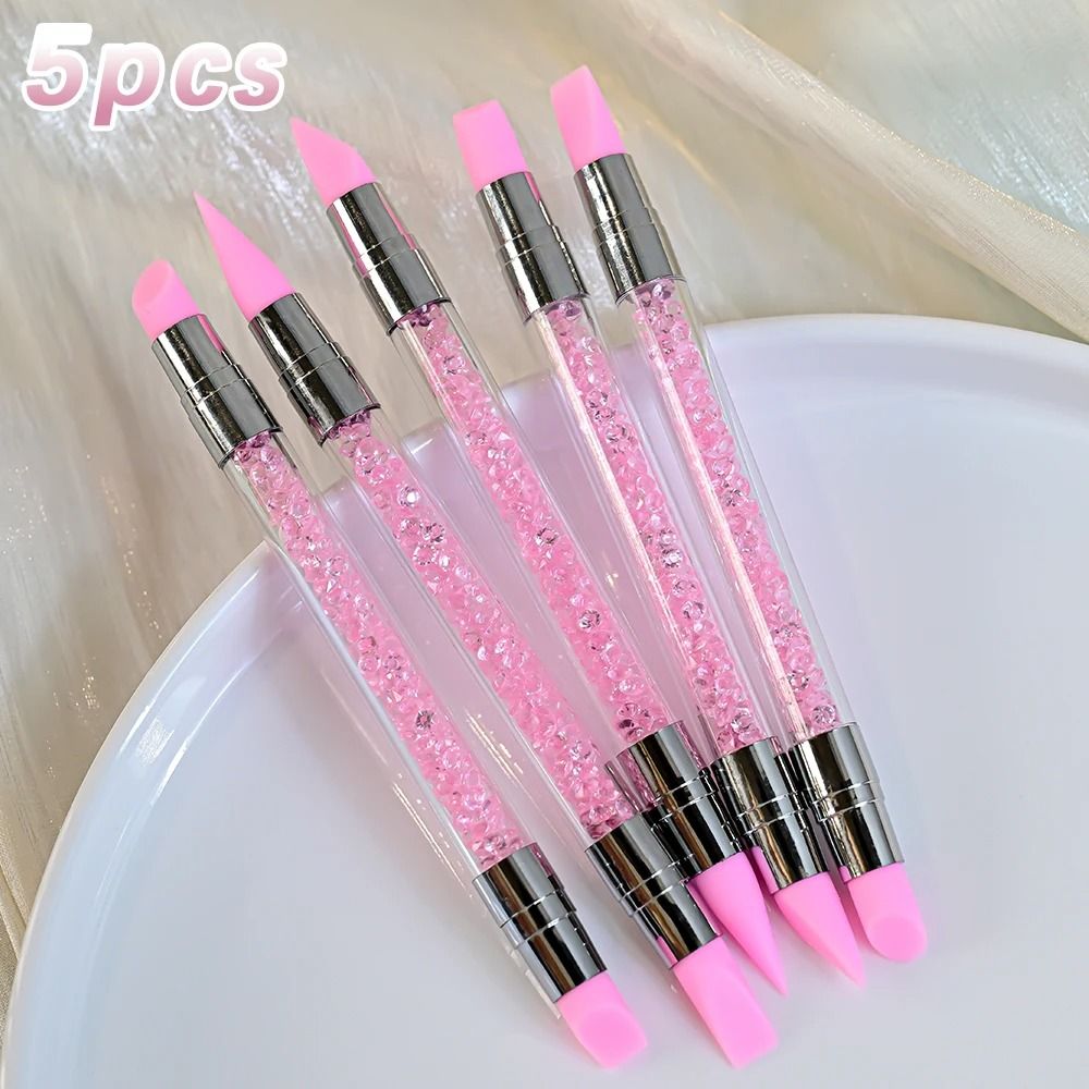 Ultra Thin Pink Nail Art Liner Brushes Set 5 Pcs 20