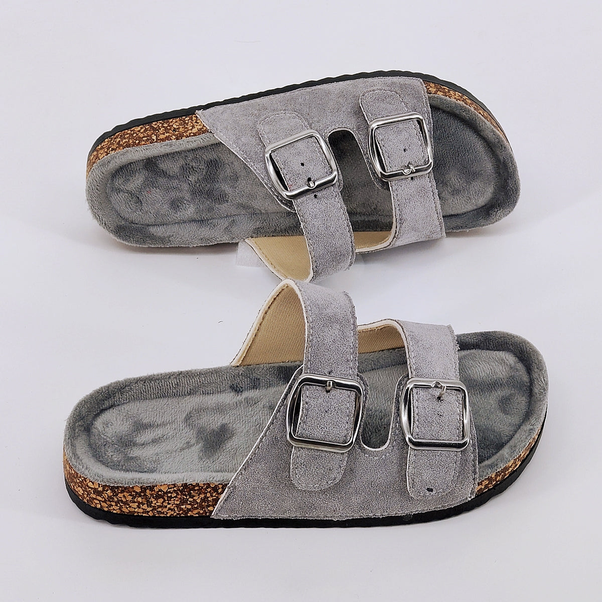Summer Trendy Buckle Flat Cork Slippers, Fashion Holiday Sandals for Men & Women, Outdoor Casual Beach Buckle Footwear
