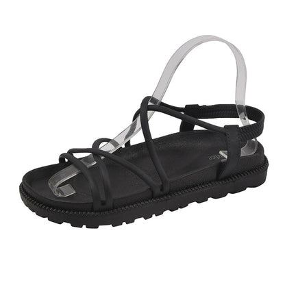 Womens Sandals Summer Outerwear PVC Flat Beach Shoes Casual Female Student Korean Style Roman Sanda 5