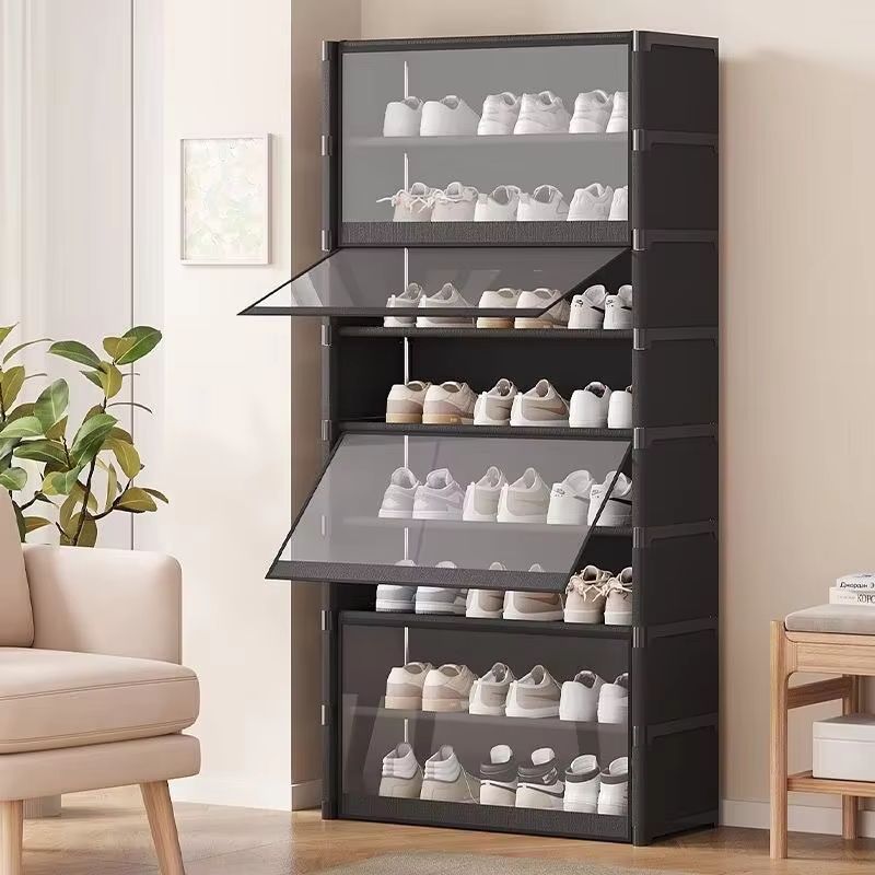 Multi-Layer Shoe Storage Cabinet – Dustproof Shoe Rack Organizer with Clear Lid & Space-Saving Design