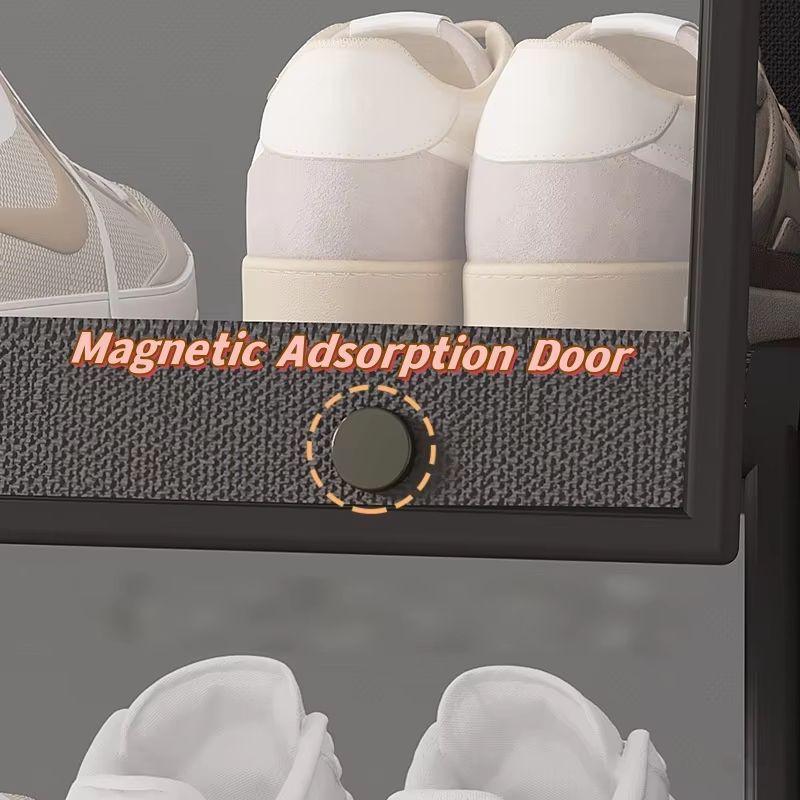 MultiLayer Shoe Storage Cabinet  Dustproof Shoe Rack Organizer With Clear Lid  SpaceSaving Design 5