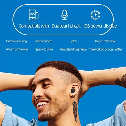 Sport LED Display TWS A6S Headset Wireless Earphones Touch Stereo Bluetooth Headphones Fone Bluetoo 3