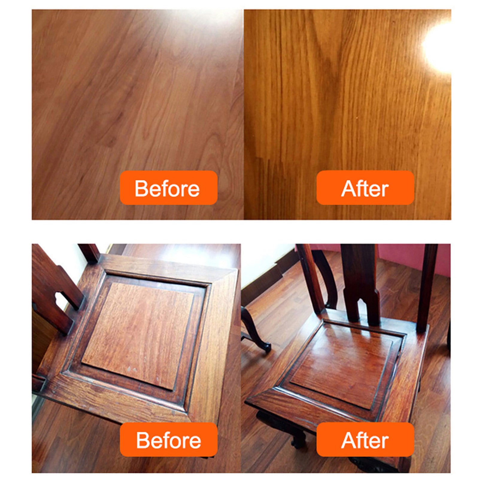 Organic Wood Seasoning Beewax, Natural Furniture Care Maintenance, Pure Wood Cleaning Polished Complete Solution