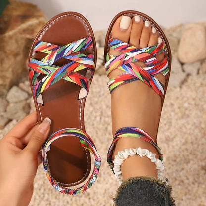 Womens Summer Flat Sandals  Roman Strap Sandals With NonSlip Rubber Sole For Daily Comfort 9