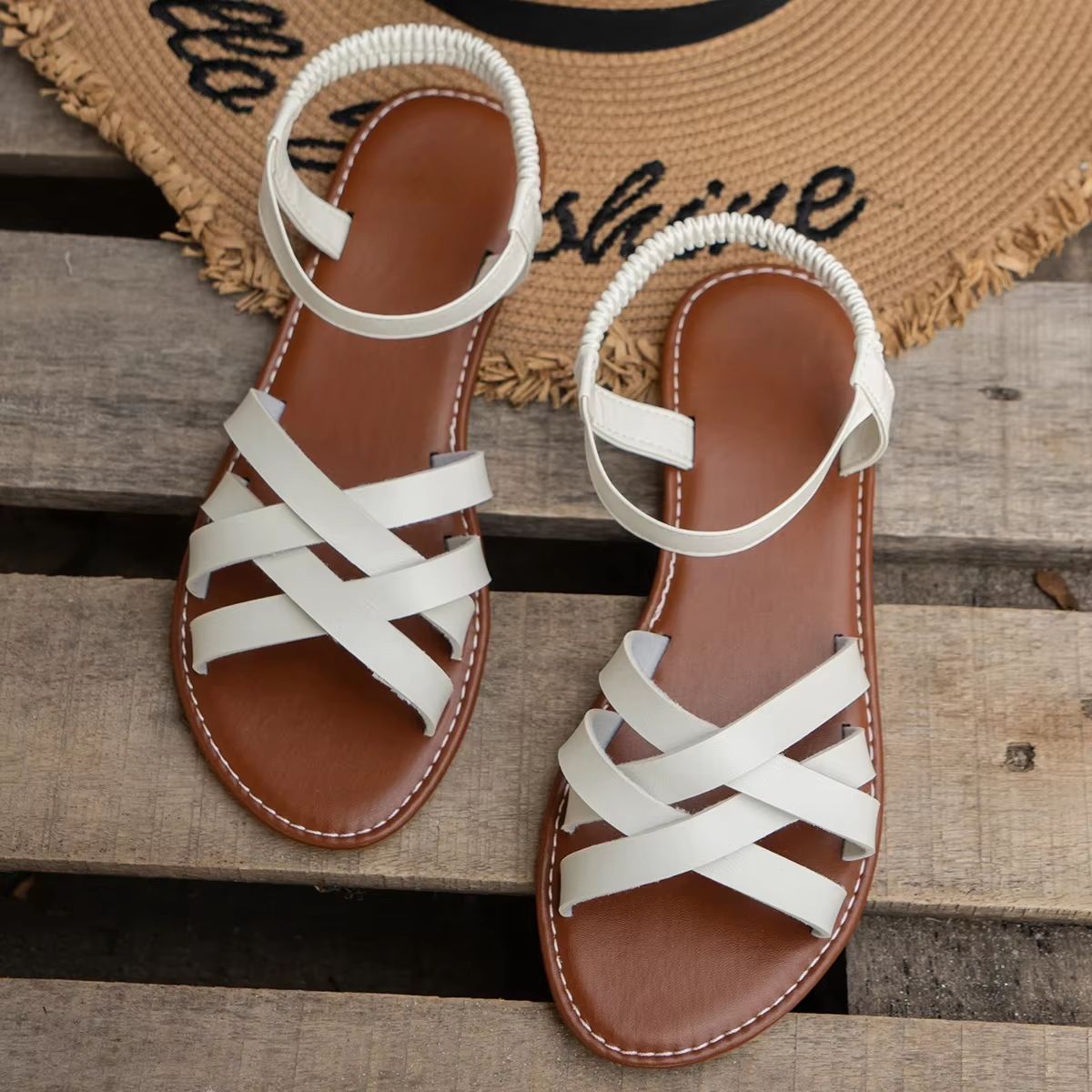 Womens Summer Flat Sandals  Roman Strap Sandals With NonSlip Rubber Sole For Daily Comfort 12