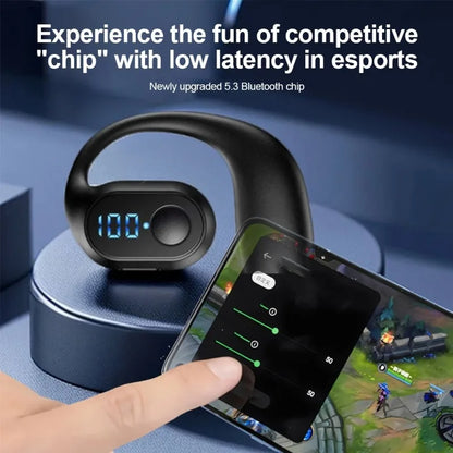 Wireless TWS Bluetooth 5.3 Ear Hook Headphone, HiFi Stereo Noise Reduction, Waterproof Earbud