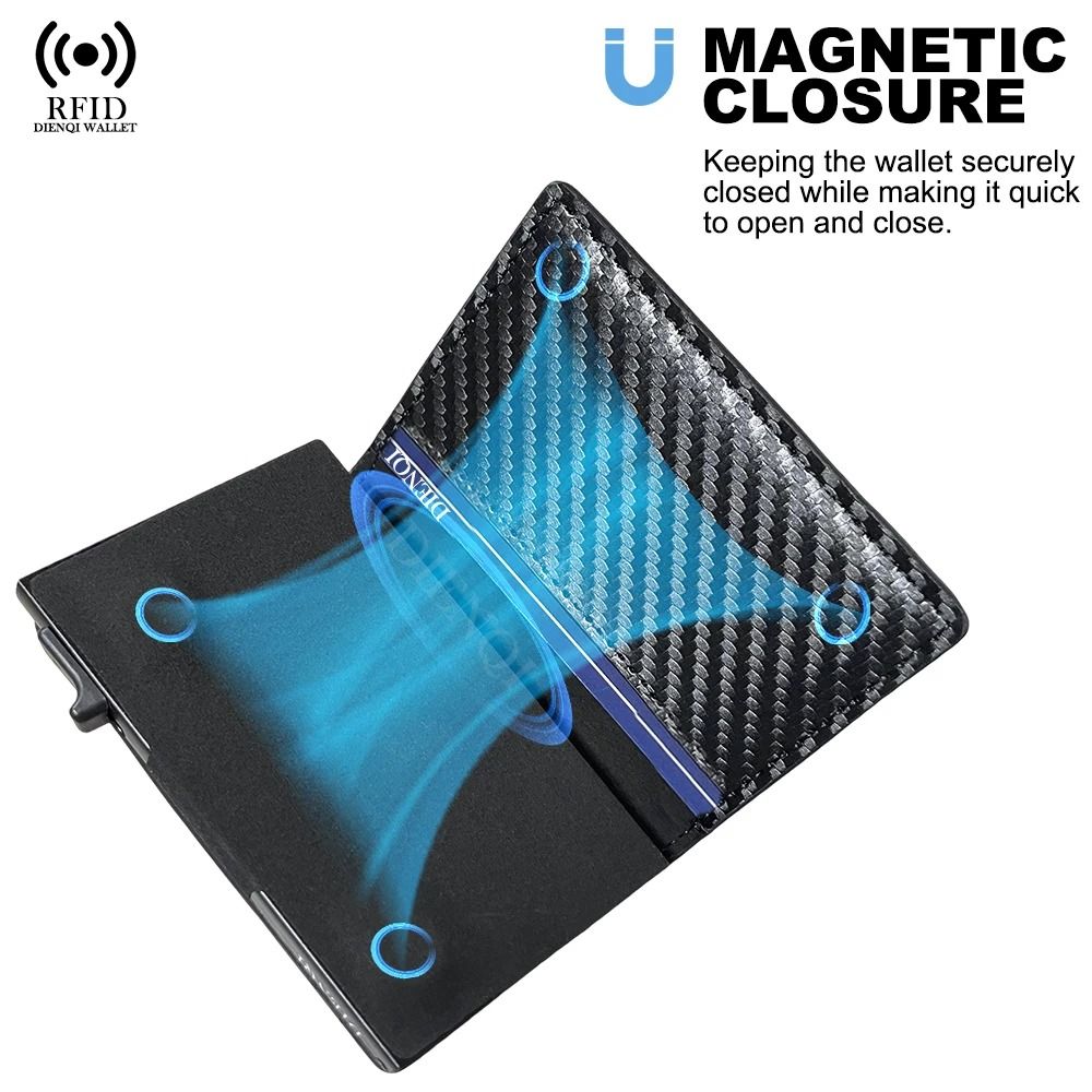 Slim Carbon Fiber RFID Card Wallet For Men 1