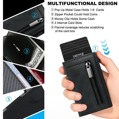 Slim Carbon Fiber RFID Card Wallet For Men 5
