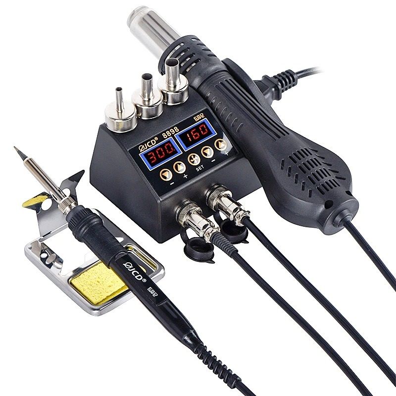 2 in 1 750W Soldering and Hot Air Rework Station with LCD Display