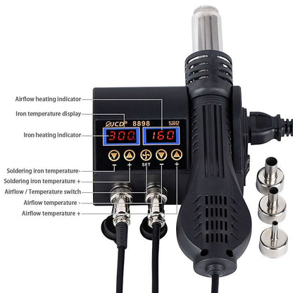 2 In 1 750W Soldering And Hot Air Rework Station With LCD Display 1