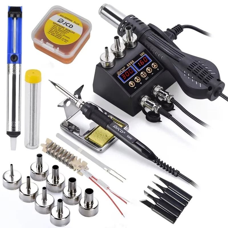 2 In 1 750W Soldering And Hot Air Rework Station With LCD Display 10