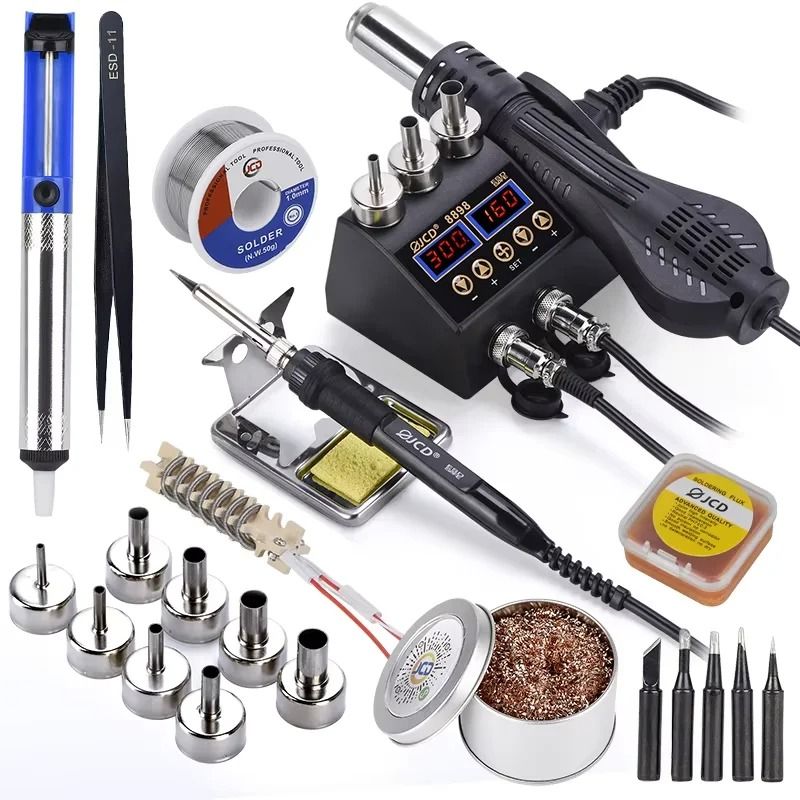 2 In 1 750W Soldering And Hot Air Rework Station With LCD Display 11