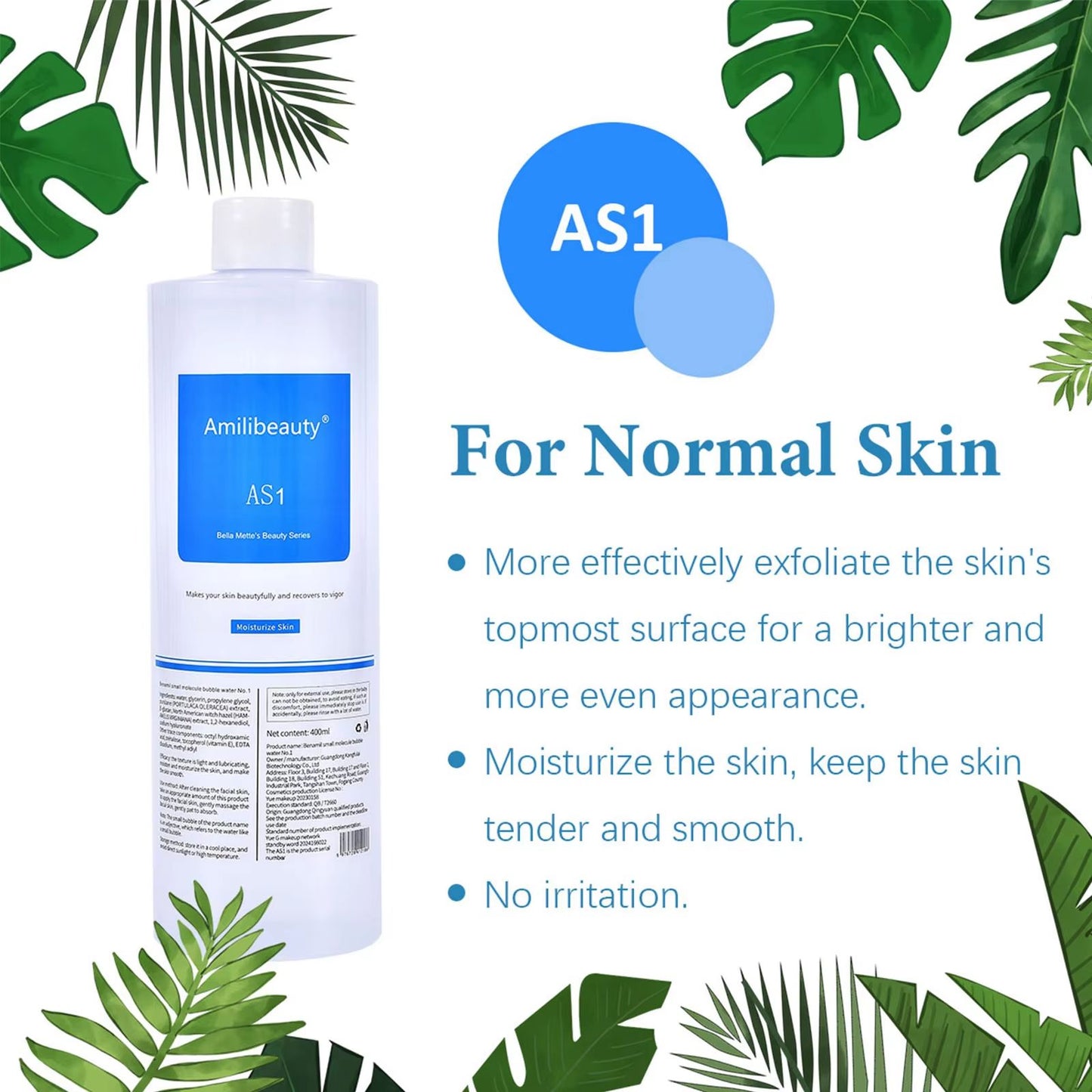 1200ML Hydra Liquid Face Serum Set 3pcs  Aqua Peel Solution AS1 SA2 AO3 For Beauty Machine Deep Ski 3