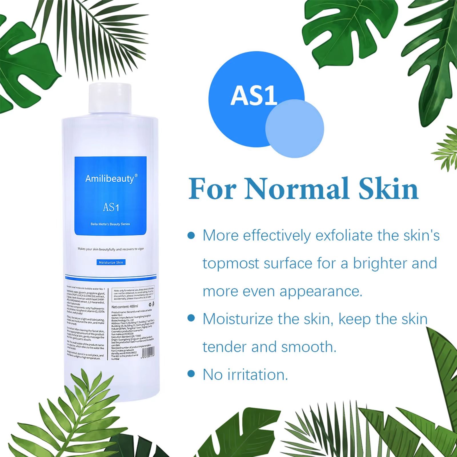 1200ML Hydra Liquid Face Serum Set 3pcs  Aqua Peel Solution AS1 SA2 AO3 For Beauty Machine Deep Ski 3