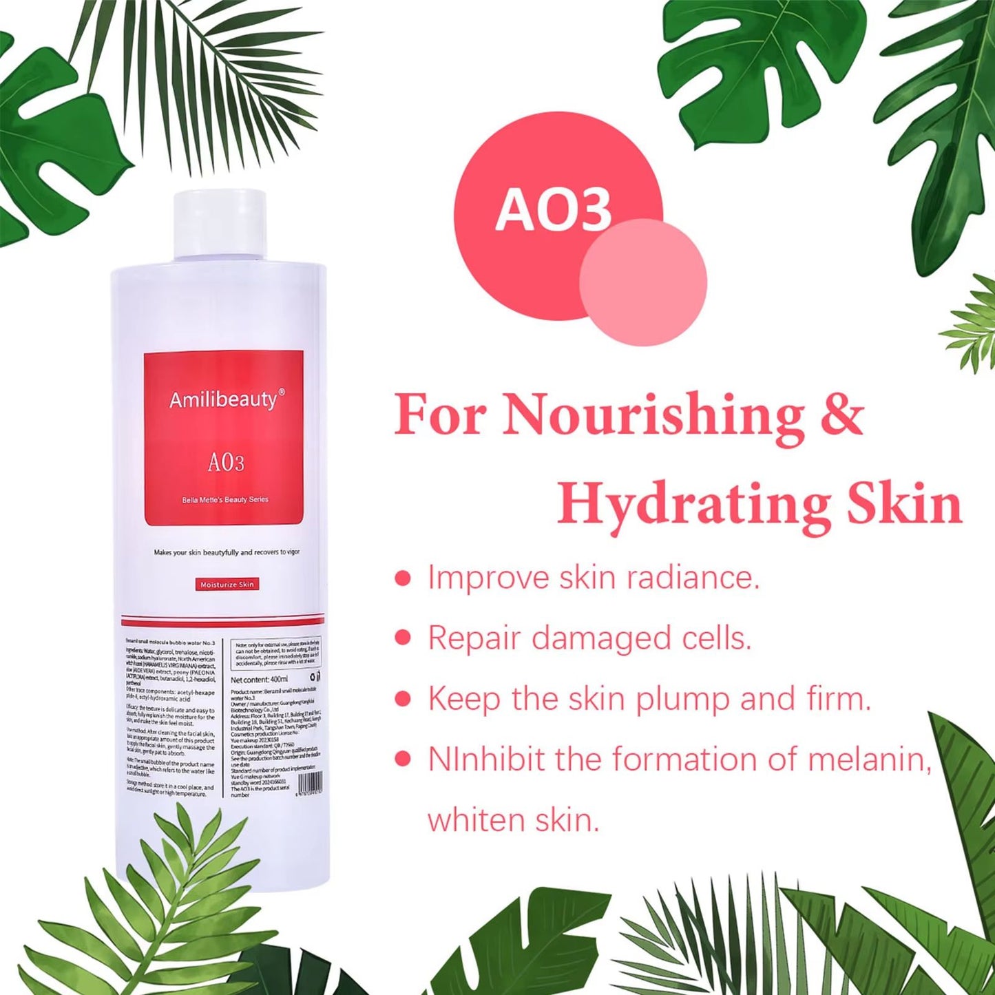 1200ML Hydra Liquid Face Serum Set 3pcs  Aqua Peel Solution AS1 SA2 AO3 For Beauty Machine Deep Ski 5
